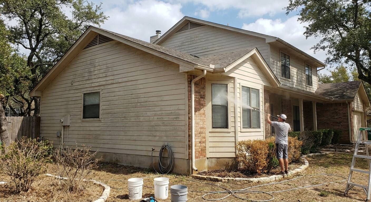 Why You Should Pressure Wash Before Painting Your Home in Austin