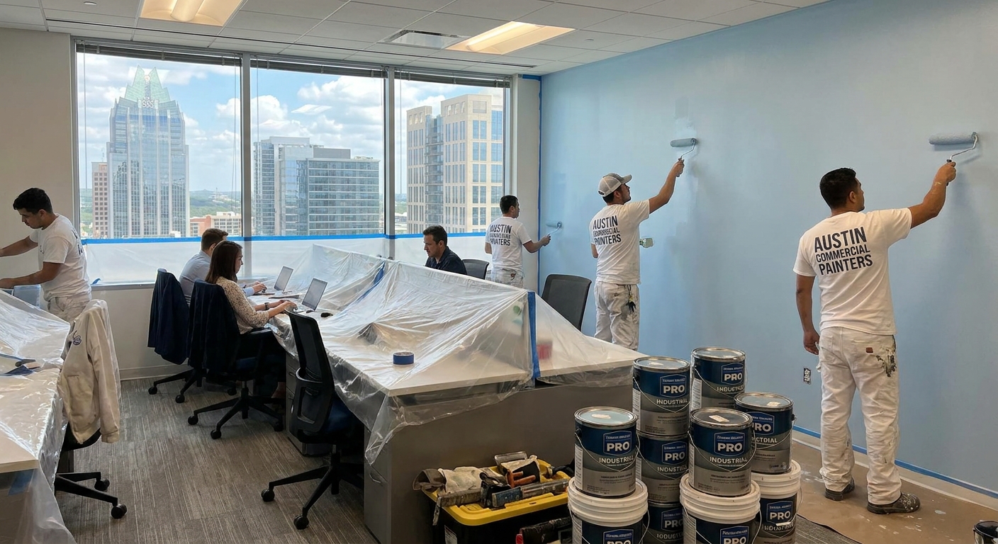 Professional repainting gives Austin offices a fresh, modern look