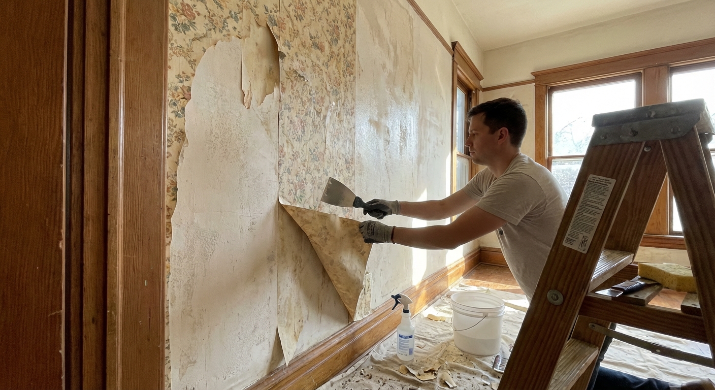 Removing wallpaper in your Austin home with the right tools and professional help