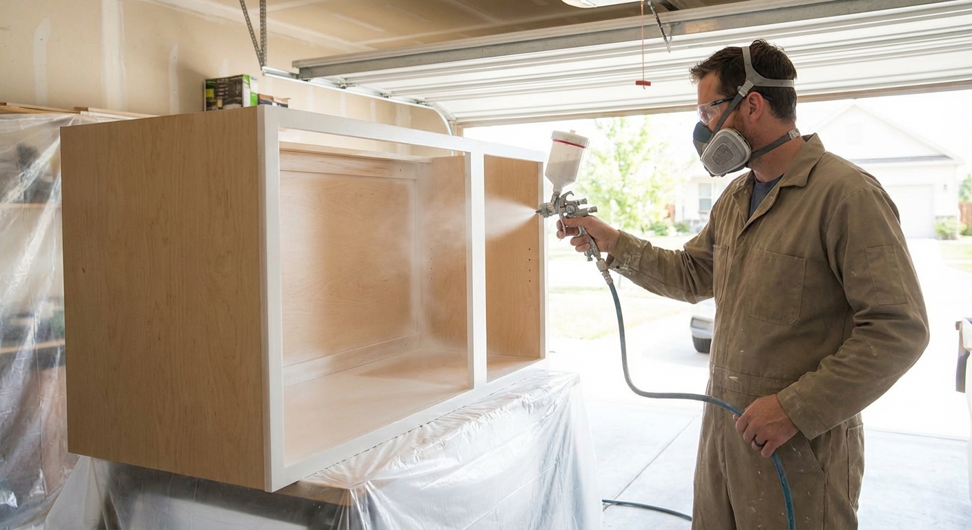 How Spray Finishes Change Cabinet Painting Results in Austin