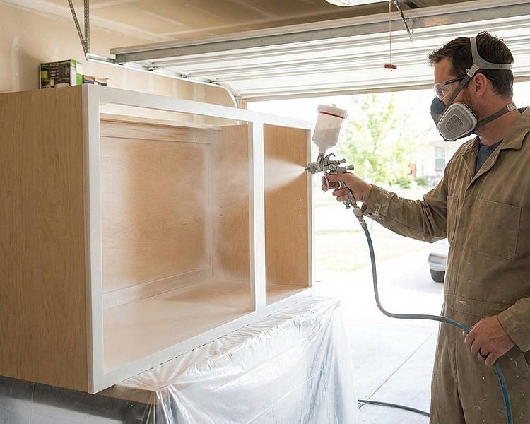 How Spray Finishes Change Cabinet Painting Results in Austin